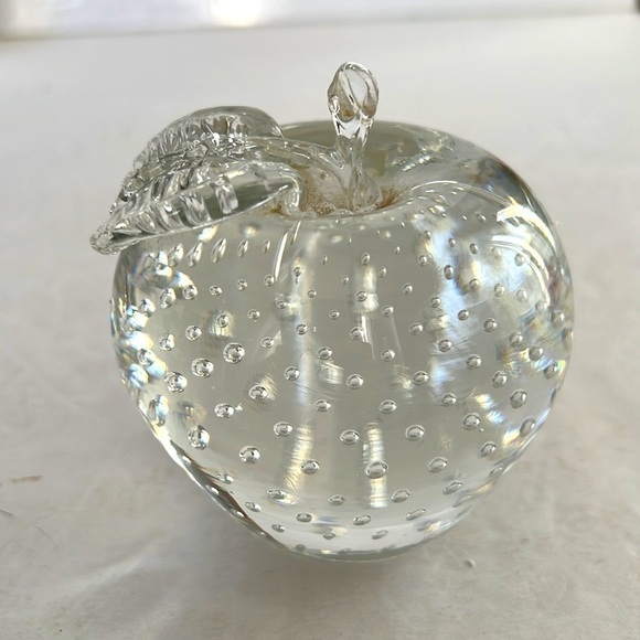 Vintage Handmade Pairpoint Control Bubble Apple Paperweight - Picture 6 of 6